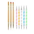 5PCS Dotting Pens and 3PCS Nail Painting Brushes, Double Ended Nail Art Design Tools and Dotting Tool Kit