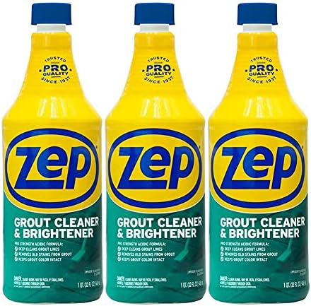Zep Grout Cleaner and Brightener - 32 Ounce (Pack of 3) for Deep Cleaning Pro Formula