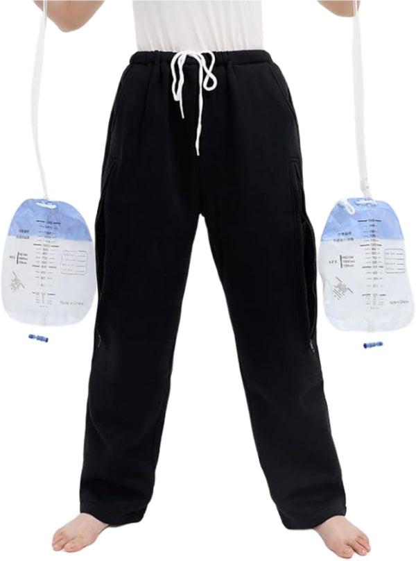 YingXue Catheter Leg Bag Pants, Urine Bag Holder Pants for Men/Women