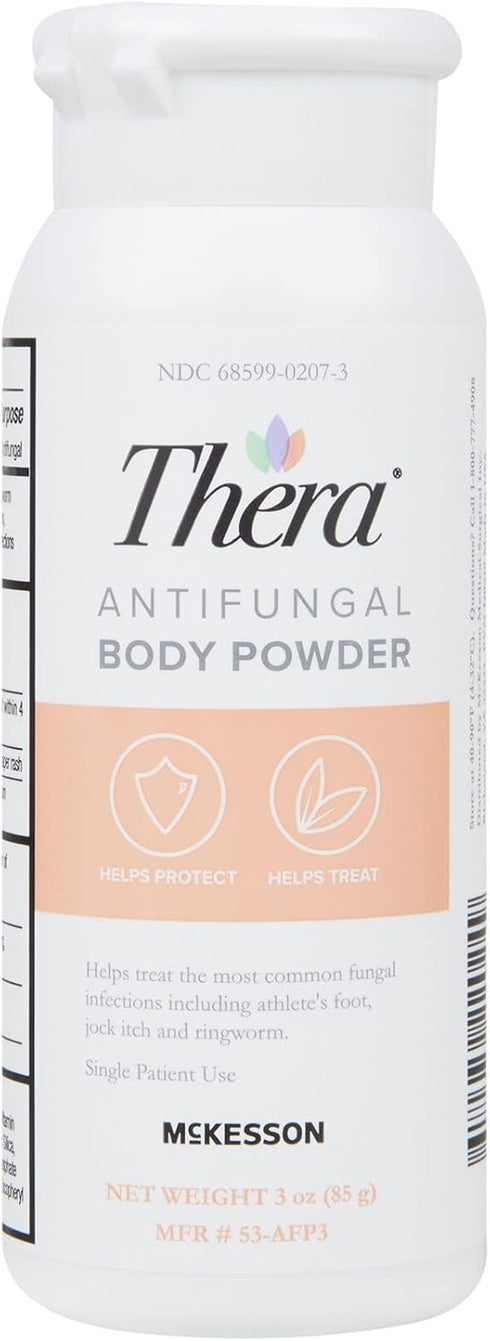 Thera Antifungal Body Powder, 2% Strength for Athlete's Foot, Jock Itch, Ringworm - 3 oz