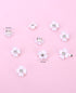 Wecoe 20 Pcs Small White Flower Hair Clips, Cute Decorative Mini Clips for Girls & Wedding Accessories