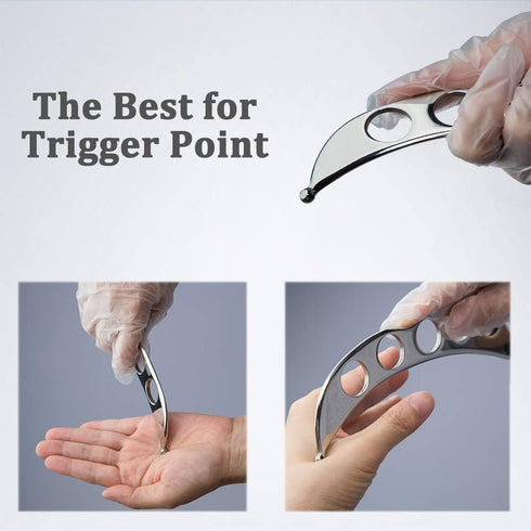 FeelFree Sport Stainless Steel Guasha Scraping Massage Tool for Soft Tissue, Physical Therapy for Back, Legs, Neck