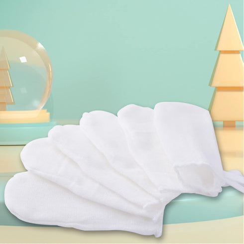 Baby Teeth Cleaning Gauze Finger Cover, 6pcs Baby Teeth Soft Gauze Infant Finger Clean Oral Toothbrush, Milk Stain Removal Soft Hygiene Ring Buckle Oral Tongue Cleaner