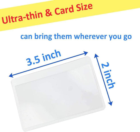 MAGDEPO 4X Acrylic Dome Magnifier, 2.5 inch Crystal Clear Paperweight with Card Size Magnifying Sheet