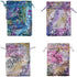 Tvoip 100Pcs Organza Drawstring Pouches, Coral Pattern Jewelry Packaging Bags (Mix) 4x6" (10x15cm)