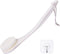 VANZAVANZU Shower Brush, Bath Body Brush with Soft Bristles, 15.4" Long Handle for Shower, Cream White