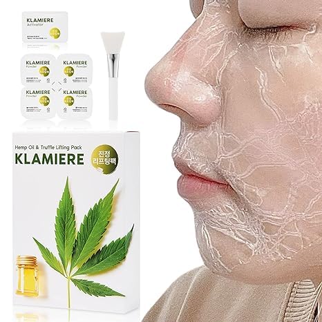 Hemp Oil and Truffle Wash Off Lifting Mask for 8 Applications | Korean Facial Mask for Dry Skin, Hydrating, Pore