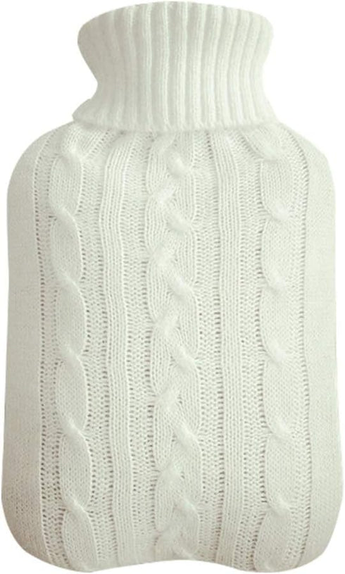 SKUZA 1 2000ml Hot Water Bottle, Winter PC Washable Removable Hot Water Bag Cover for Cold-Proof Hot Water Bottle Hand