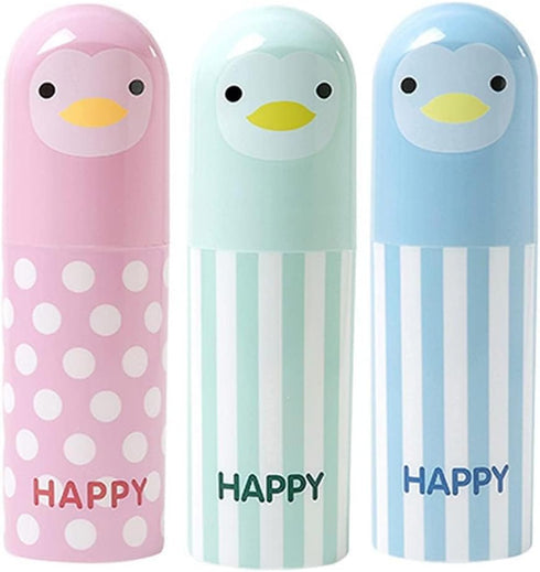 Travel Toothbrush Case, Cute Portable Toothbrush Holder with Cover for Camping, Home, School, Business (Pink)