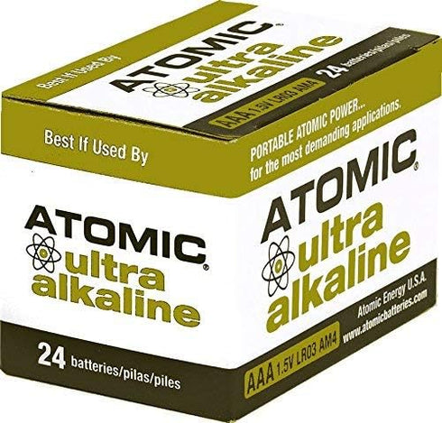 ATOMIC AAA Battery 1.5V Ultra Alkaline LR03 AM4, 24 Batteries