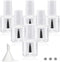 6PCS Empty Nail Polish Bottles with Brush, 10ML Clear Glass Refillable Bottles with Mixing Beads & Funnels