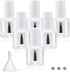 6PCS Empty Nail Polish Bottles with Brush, 10ML Clear Glass Refillable Bottles with Mixing Beads & Funnels