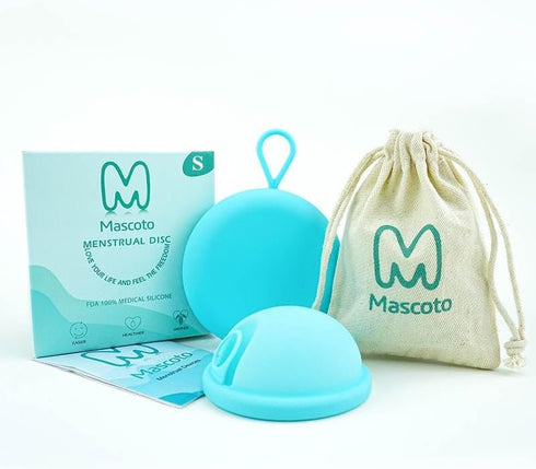 Mascoto Reusable Menstrual Disc Set (2 Pack) Soft Medical-Grade Silicone, Leak-Resistant Design, Easy