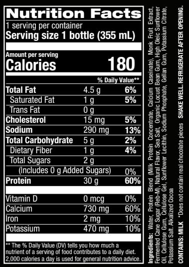Jocko Moelk 30g Grass Fed Protein Shakes, Chocolate, 12 FL Oz, KETO Friendly, No Added Sugar