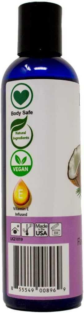 Coconut Flavored Massage Oil for Couples – Edible Massaging Lotion with Vitamin E, Sweet Almond and Coconut Oil, Non