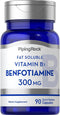Piping Rock Benfotiamine 300mg, 90 Capsules - Fat Soluble Vitamin B1, Non-GMO, Gluten Free Supplement