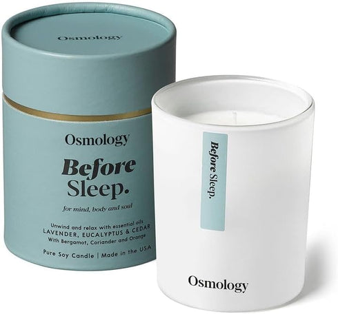 osmology Before Sleep Aromatherapy Candle Lavender, Eucalyptus & Cedar Scented Candle, Plant-Based Wax,
