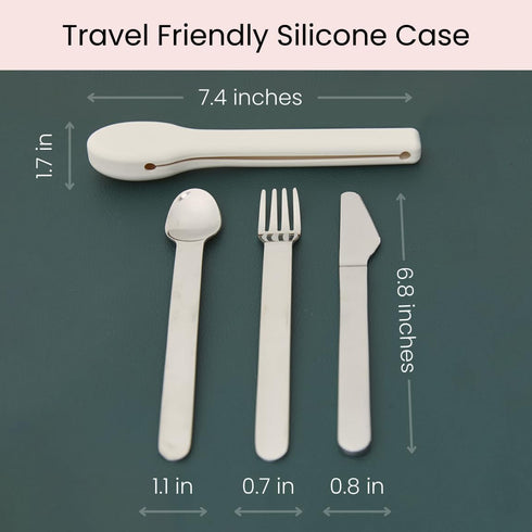 Portion Control Flatware Set - Healthy Eating & Bariatric Diet with Silicone Case (2)