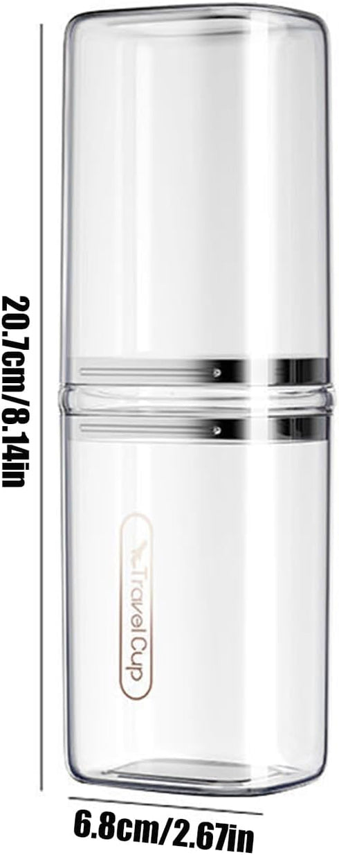 Toothbrush Cup Travel Case, Portable Multifunctional Toothbrush Holder with Cover, Suitable for Travel or Daily Use