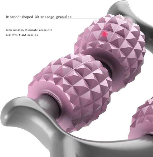 TOMOO 4 Clamps-360 (9 Wheels Muscle Roller Massager Circular Leg Muscle Roller for Leg Neck Hand Arm Muscle Relax