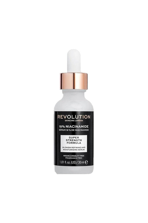 Revolution Skincare 15% Niacinamide Blemish & Pore Refining Serum, Targets Blemishes and Large Pores, Vegan & Cruelty Free, 1.01fl.oz/30ml