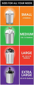 O2ktb 13 40 Count Strong Flex Tall Kitchen Trash Bags Gallon Drawstring Garbage Bags, Unscented, Durable Leak-Resistant