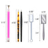WOKOTO 5Pcs Nail Magnet Tool Set, Double Head Flower Design, Cat Eye Magnets for Nail Art Polish