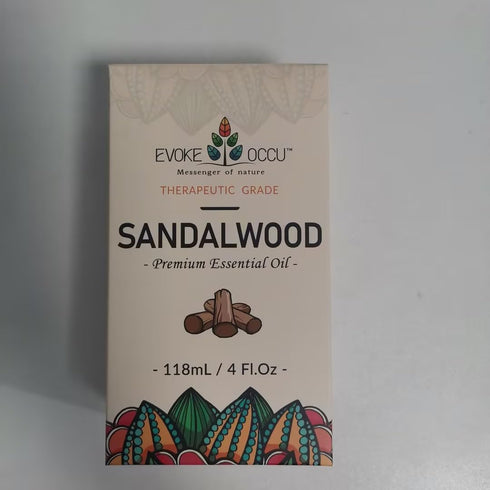 EVOKE OCCU Sandalwood Essential Oil 4 Fl Oz - Pure Sandalwood Oil for Diffuser, Candle, Soap Making