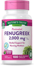 Nature's Truth Fenugreek 2000 mg Supplements, 100 Count (Pack of 1)