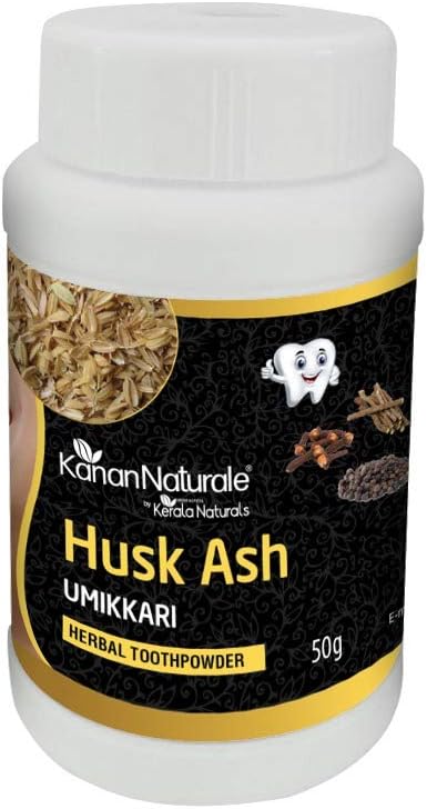 Kerala Naturals Activated Charcoal from Rice Husk -Herbal Tooth Powder-50 gm