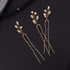Pack of 3 Bridal Crystal Hair Pins - Wedding Evening Party Hair Accessories (gold)