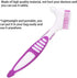 ZJchao Toothbrush, 2pcs Double-Sided Oral Care Denture Cleaning Brush, Portable Brushes for Household Effective Cleaning