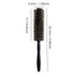 Round Hair Brush with Natural Boar and Nylon Bristles, Small Volumizing Hair Brush, 1.65 Inch Diameter Barrel