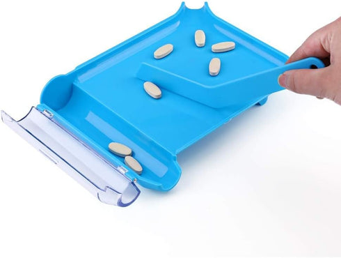 Opret Right Hand Pill Counting Tray with 2 Spatulas - Straight & L-Spatula for Pharmacy Meds