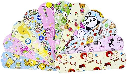 100PCs Cute Cartoon Waterproof Adhesive Bandages, First Aid Emergency Kit for Kids