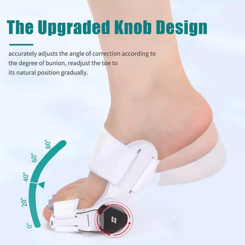 Toe Corrector, Orthopedic Bunion Straightener, Adjustable Toe Separator for Pain Relief