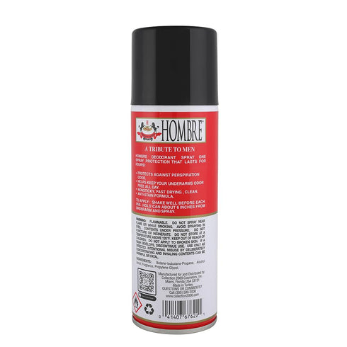 Hombre Red Deodorant Body Spray Classic for Men, 5.5oz-156g (1 Pack)
