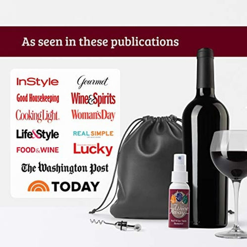 Wine Away Red Wine Stain Remover - Perfect Cleaner Spray for Fabric Upholstery and Carpet - 12 and 2 Ounce