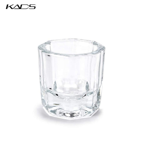 KADS Glass Bowl, 3.9 oz, Crystal Clear, Acrylic Nail Art Mixing Bowl with Lid, Dishwasher Safe