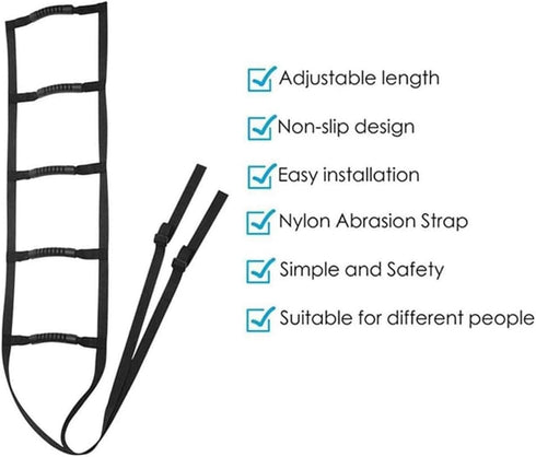 ZHDLdpUS Bed Ladder Assist Mobility & Daily Living Aids Adjustable Rope Bed Ladder Strap Bed Ladder Strap Pull Up & Sit