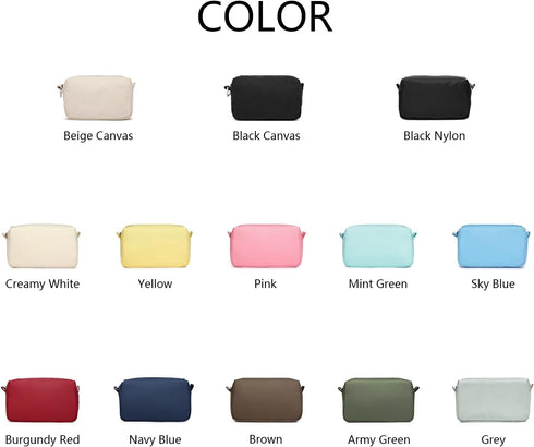 Lightweight Cosmetic Organizer Bag with Ring Clasp, Perfect Travel Makeup Bag for Women, Nylon Stand Up Design