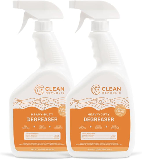 Heavy-Duty ALL-NATURAL Degreaser & Grill Cleaner, Safe for People, Pets, and Plants, Cuts Through Tough Grease Cooking