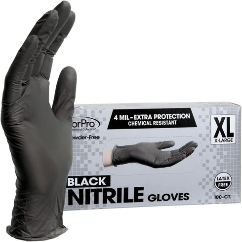 ForPro Professional Collection Disposable Nitrile Gloves, Chemical Resistant, Powder-Free, 100-Count