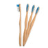 Woobamboo! Adult Bamboo Toothbrush - Super Soft, Eco-Friendly, Biodegradable, Vegan (Pack of 4)