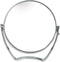 WMugthome Two-Sided Portable Round Makeup/Travel/Desk Mirror with Handle, 4-In/6-in, 1X and 3X Magnification (Silver,