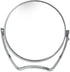 WMugthome Two-Sided Portable Round Makeup/Travel/Desk Mirror with Handle, 4-In/6-in, 1X and 3X Magnification (Silver,