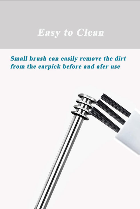 Ear Pick Earwax Removal Kit - 8 Pcs Ear Cleaning Tool Set with Storage Box & Cleaning Brush