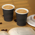 Paper Cups 8 oz, 25 Pack Disposable Coffee Cups for Hot or Cold Beverages, Party & Event Use - Black
