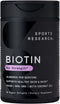Sports Research Vegan Biotin 10,000mcg with Organic Coconut Oil, 30 Softgels for Hair & Skin Support