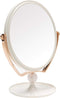 YEAKE 8" Oval Makeup Vanity Mirror, Double Sided 3X Magnification, 360° Swivel, ABS Plastic Cosmetic Table Mirror